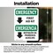 Signmission First Aid Kit Bilingual, 5 in W x Rectangle, Vinyl Decal OS-2PACK-EM-D-57-L-10320 - alternate 5